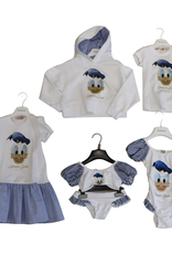 Monnalisa witte sweater/hoodie met Donald Duck