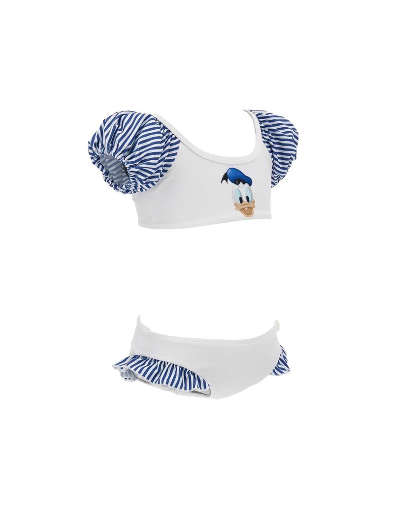 Monnalisa bikini wit blauw met Donald Duck print