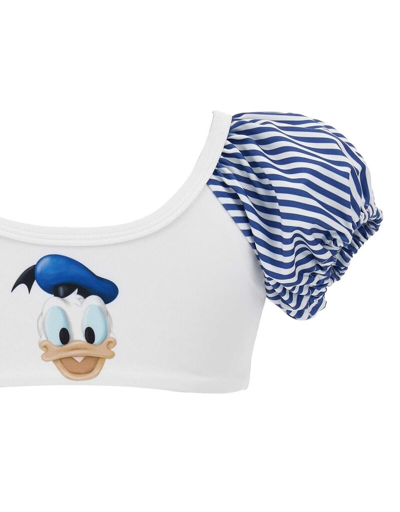 Monnalisa bikini wit blauw met Donald Duck print