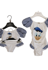 Monnalisa bikini wit blauw met Donald Duck print