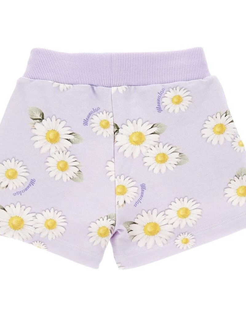 Monnalisa paars short met witte margrieten