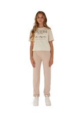 Guess T-shirt sweat ecru logo gold