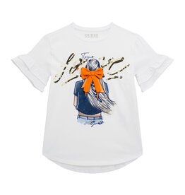 Guess T-shirt meisje strik oranje