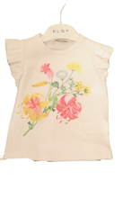 Elsy T-shirt wit bloemenprint