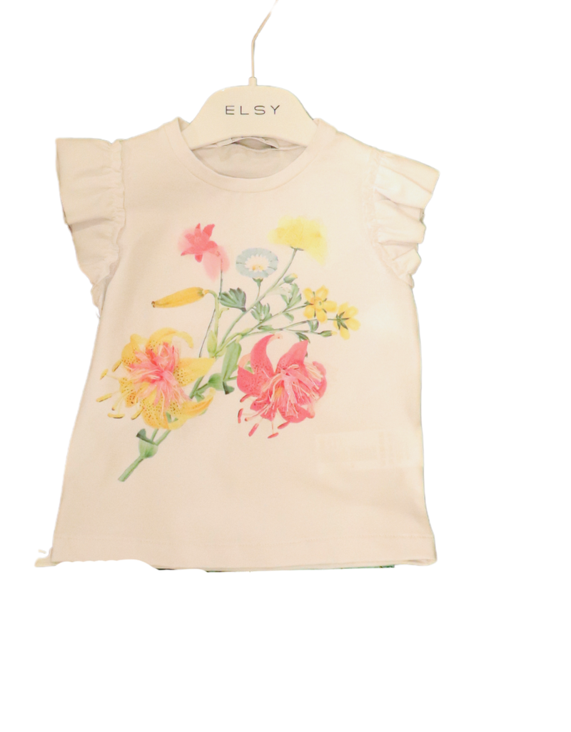 Elsy T-shirt wit bloemenprint