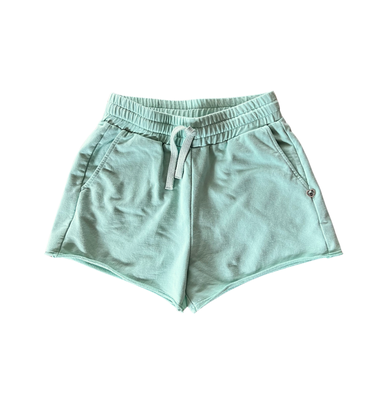 Please short sweatstof aqua groen