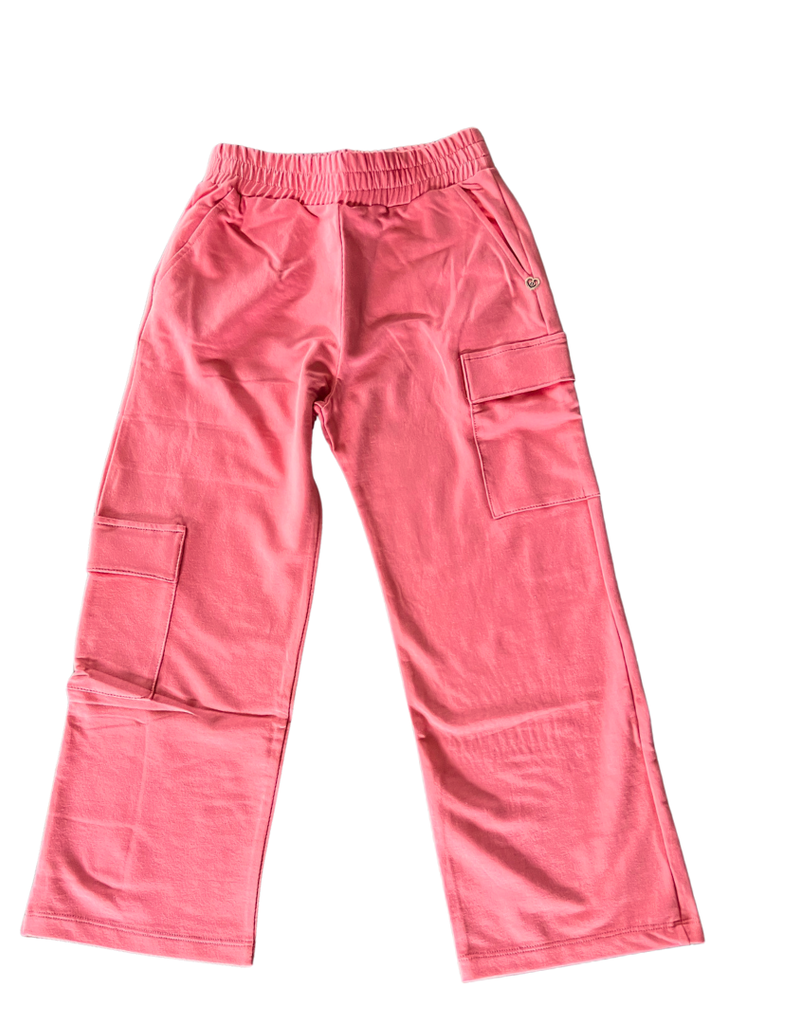 Please jogbroek sweatstof fuchsia rood