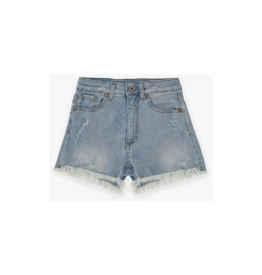 Please short jeans light afgewassen