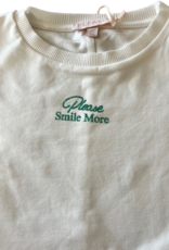 Please t-shirt crop wit smile more