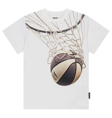 Molo T-shirt wit net basketbal