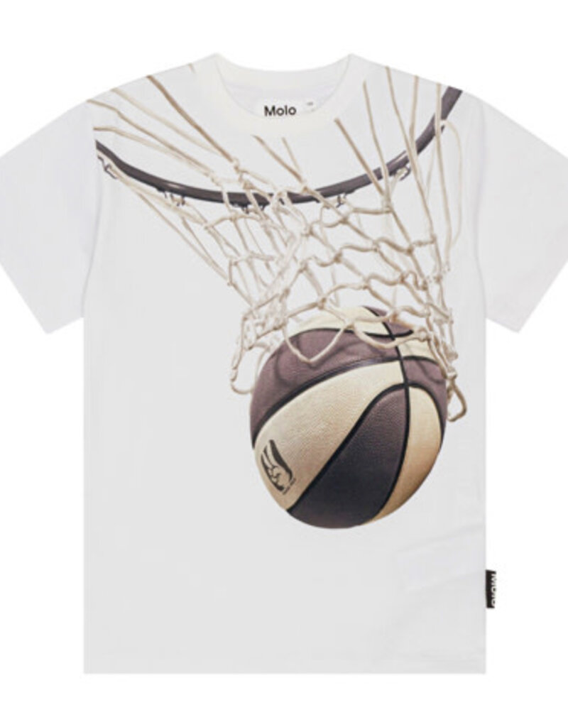 Molo T-shirt wit net basketbal