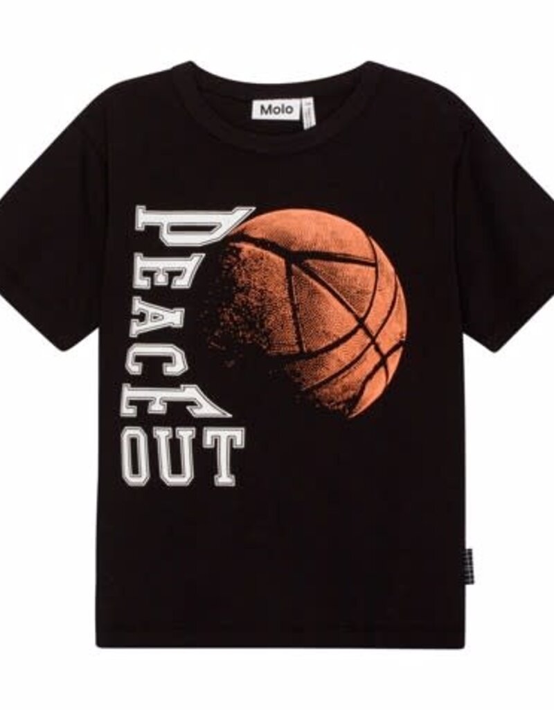 Molo T-shirt zwart print basketball