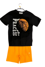 Molo T-shirt zwart print basketball