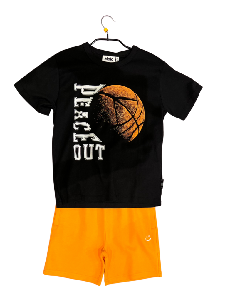 Molo T-shirt zwart print basketball