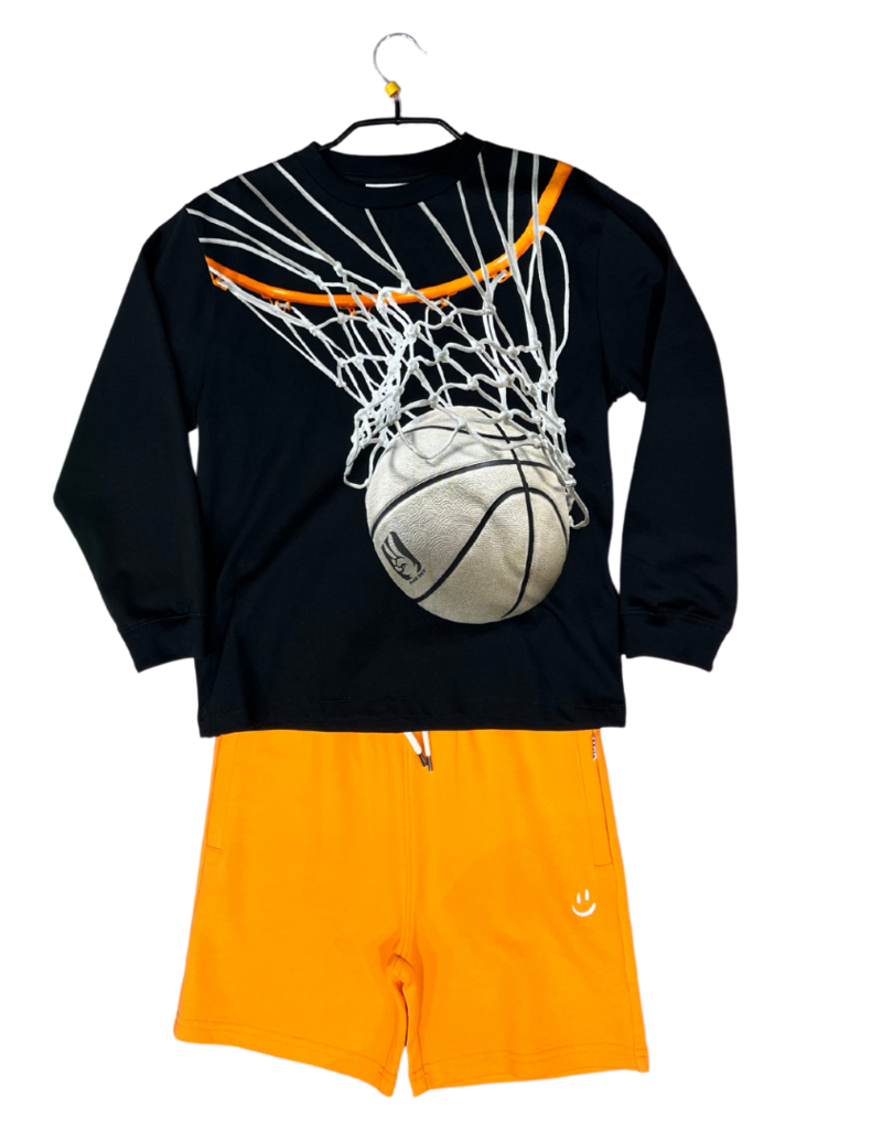 Molo T-shirt zwart print basketball