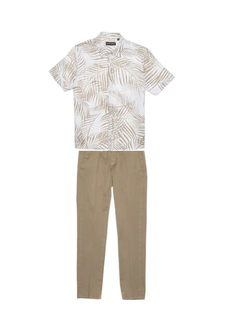 Antony Morato broek basic fit gabardine beige