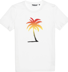 Antony Morato T-shirt wit palmboom oranje zwart