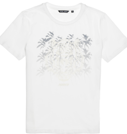Antony Morato T-shirt wit palmbomen grijstinten