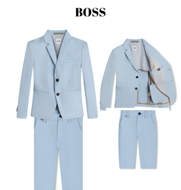 Boss blazer lichtblauw effen