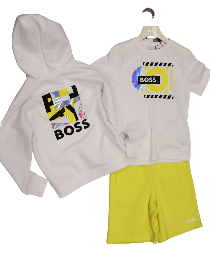 Boss short sweat geel