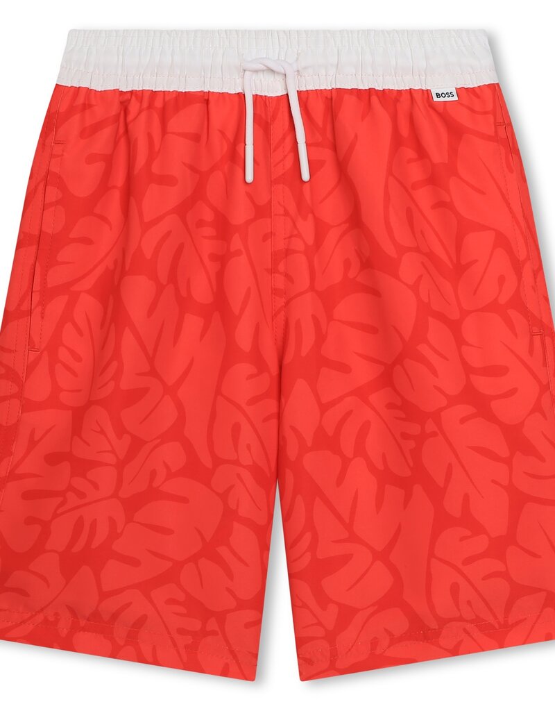 Boss zwemshort rood dessin