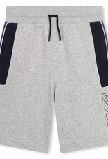 Boss short sweat spikkelgrijs