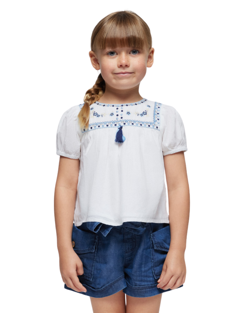 Mayoral blouse wit blauw