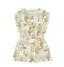 Mayoral jumpsuit print groen roze