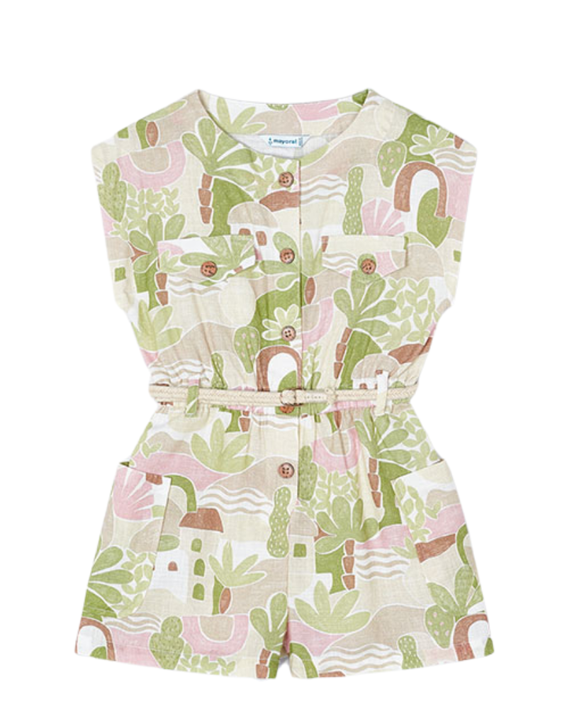 Mayoral jumpsuit print groen roze