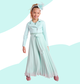 Elsy jumpsuit aqua plisse broek