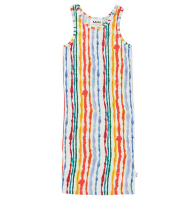 Molo jurk lang streep multicolor