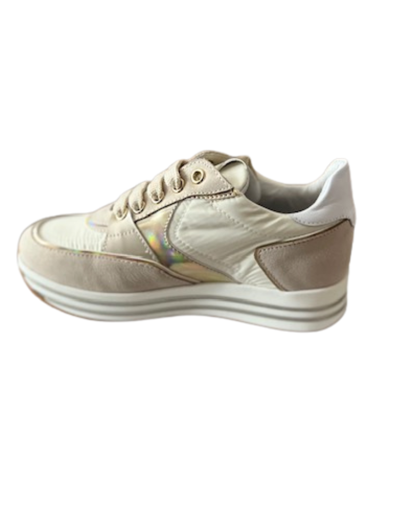 Rtb/Hoops sneakers hogere zool creme beige goud tinten