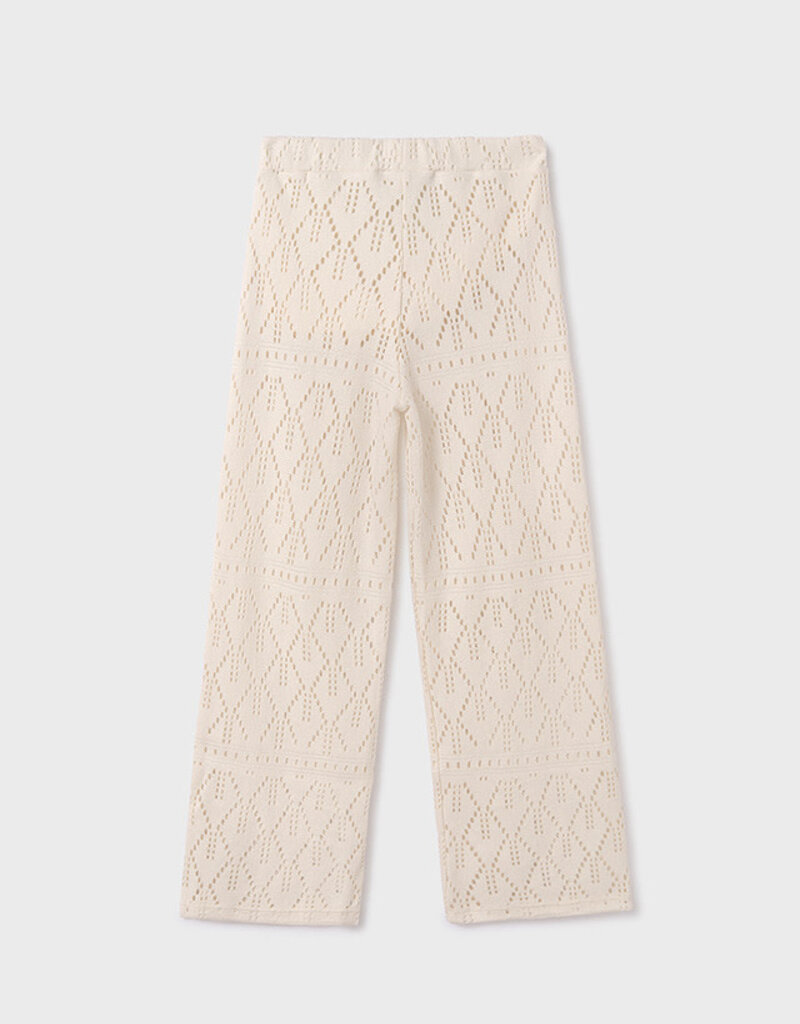 Mayoral broek jacquard ajour ecru