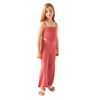 Mayoral jumpsuit nude zonder mouw