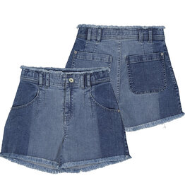 Mayoral short ruffles light denim