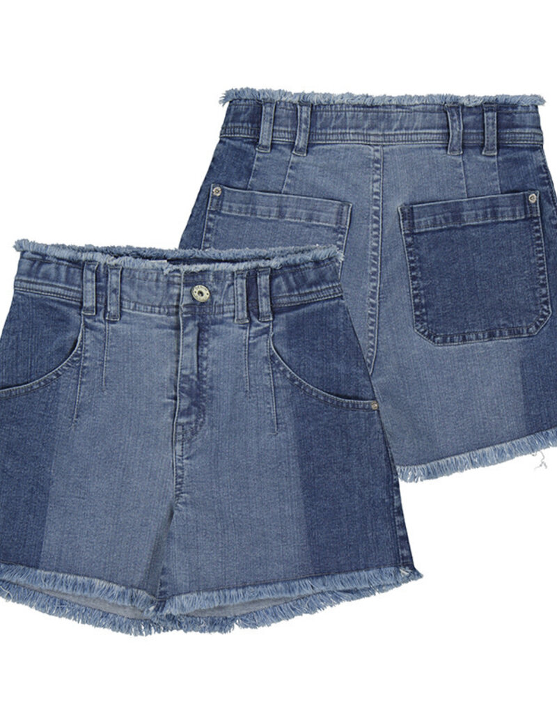 Mayoral short ruffles light denim