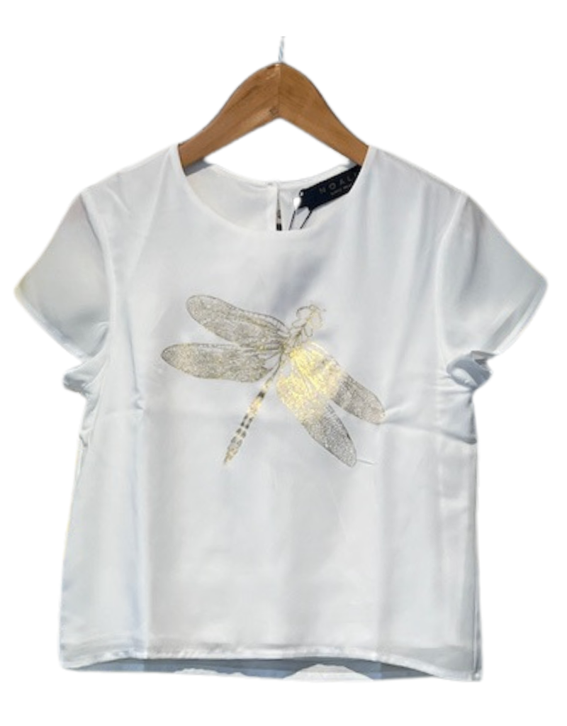 Noali taro-lib blouse t-shirt voile wit