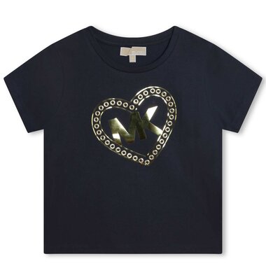 Michael Kors T-shirt korte mouw donkerblauw logo