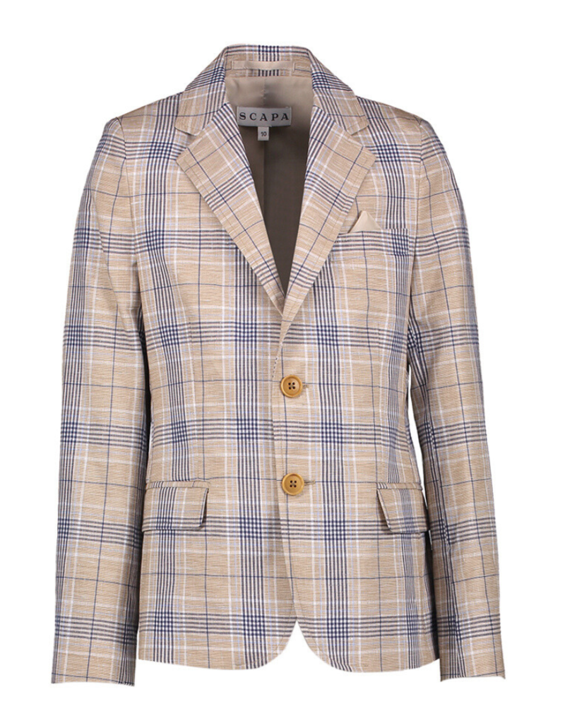 Scapa blazer geruit James blauw beige