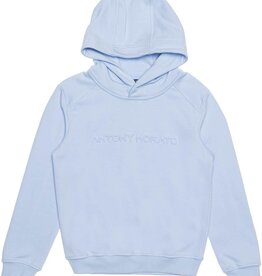 Antony Morato sweater met kap logo lichtblauw