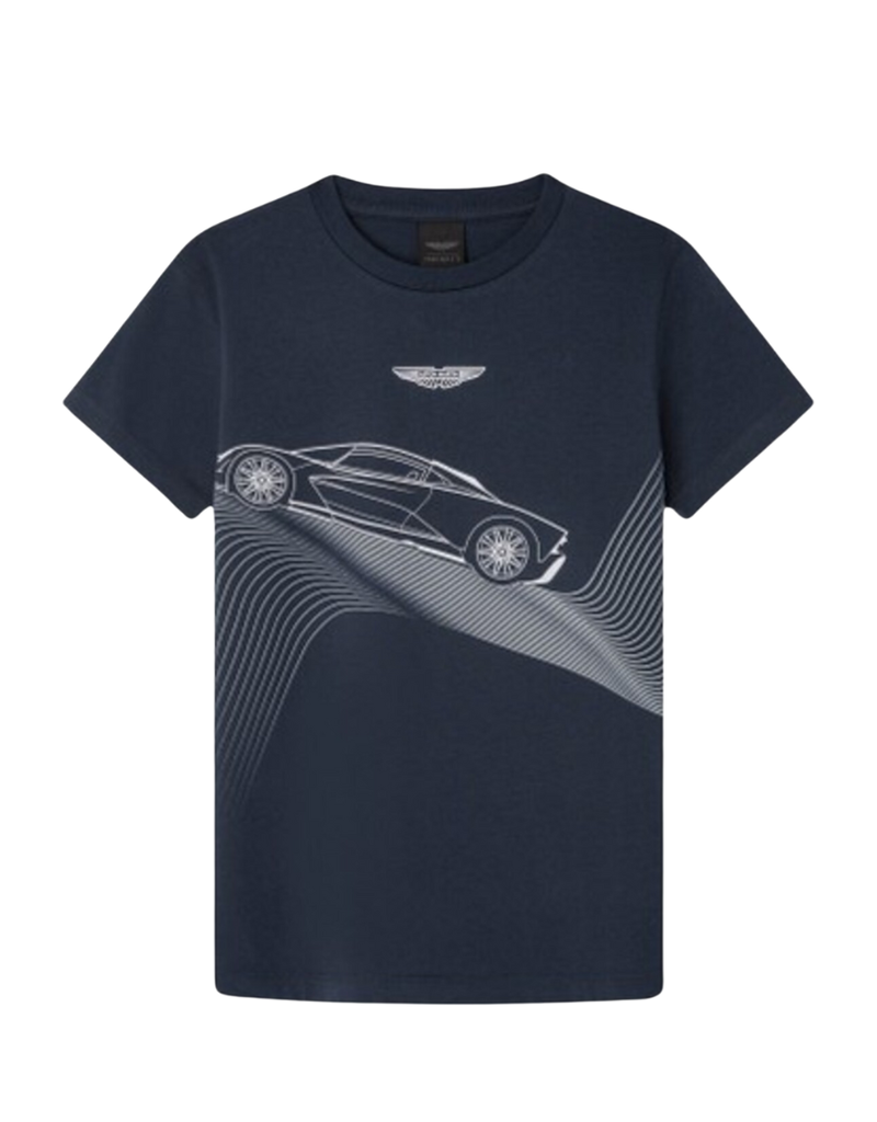 Hackett T-shirt donkerblauw auto Aston Martin