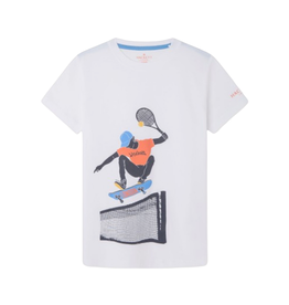 Hackett T-shirt wit tennis skater