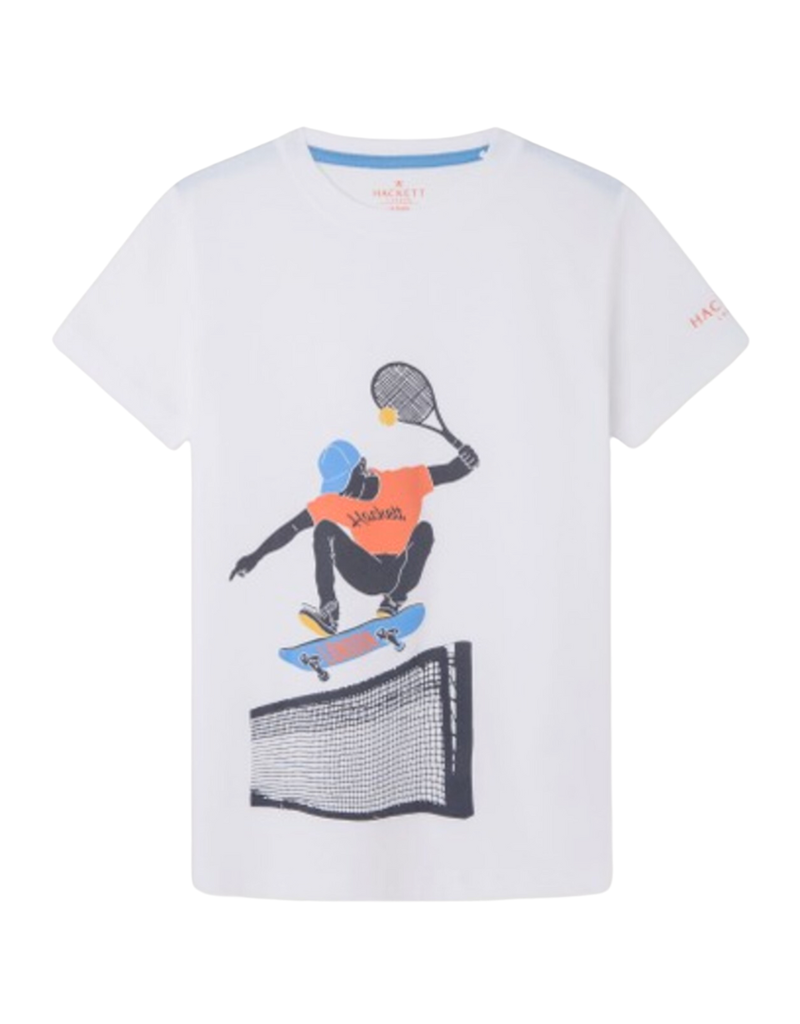 Hackett T-shirt wit tennis skater