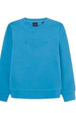 Hackett sweater aquablauw logo Aston Martin