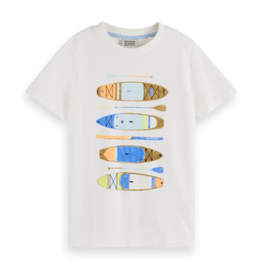 Scotch&Soda T-shirt ecru subboards print