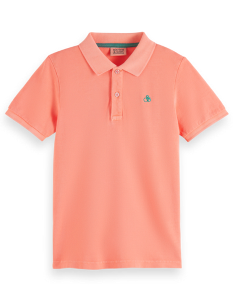 Scotch&Soda polo neon oranje