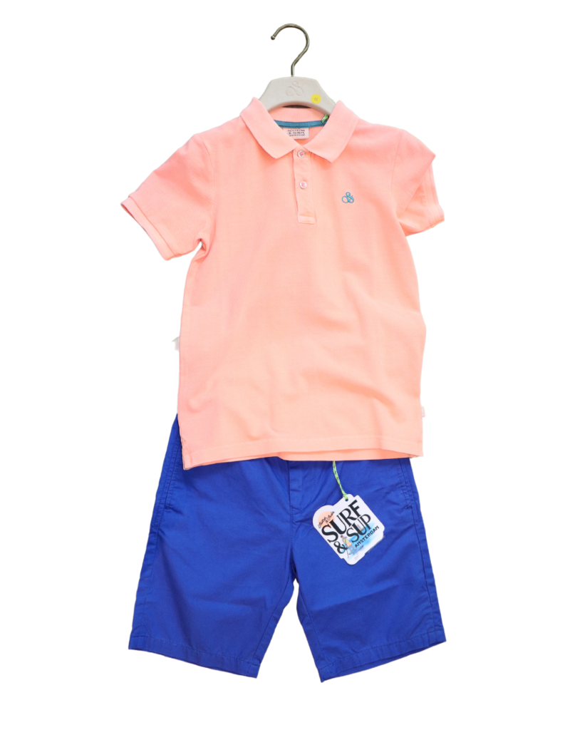 Scotch&Soda polo neon oranje