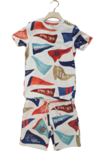 Scotch&Soda T-shrit flag print grijs