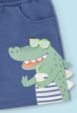 Mayoral short sweat blauw krokodil