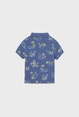 Mayoral polo blauw print zee